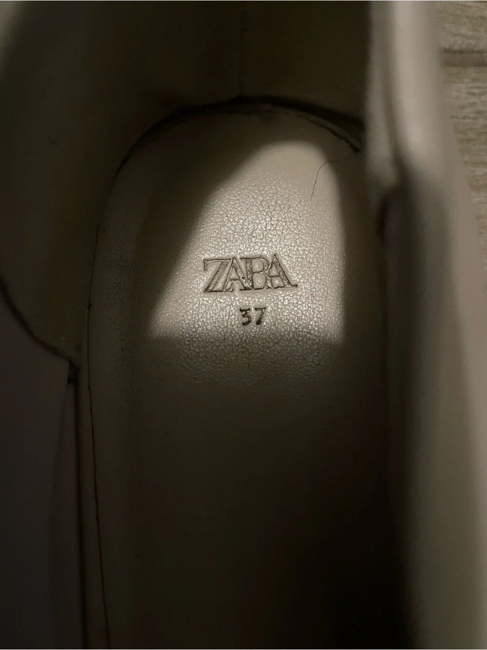 Zara Cream Mary Jane Flats with Buckle Strap and Eyelet Detail